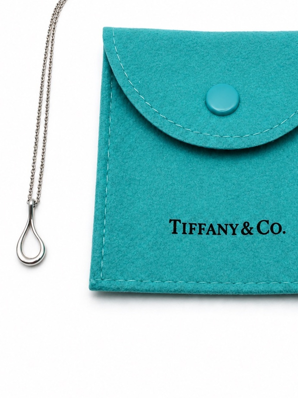 Tiffany & Co. Elsa Peretti Open Teardrop Necklace – Sterling Silver Classic